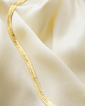 Sexy 15 Grams Italian Vintage Herringbone Necklace 18K Gold