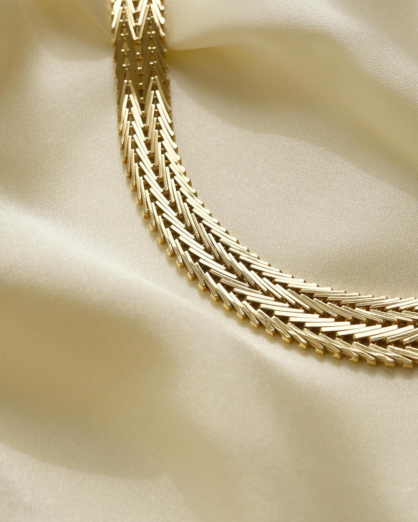 Sublime Double Row Geneva Chain 14K Gold 1960s