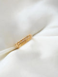 Glowing Spiral Twist Ring 23K Gold Sweden