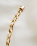 Sublime Faceted Vintage Curb Link Bracelet 18K Gold