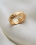 Antique 81 Year Old Engraved Wedding Band 18K Gold 1941
