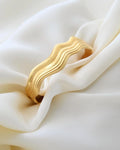From Personal Collection Contemporary Swedish Cuff Bracelet Silver 18K Gold Over