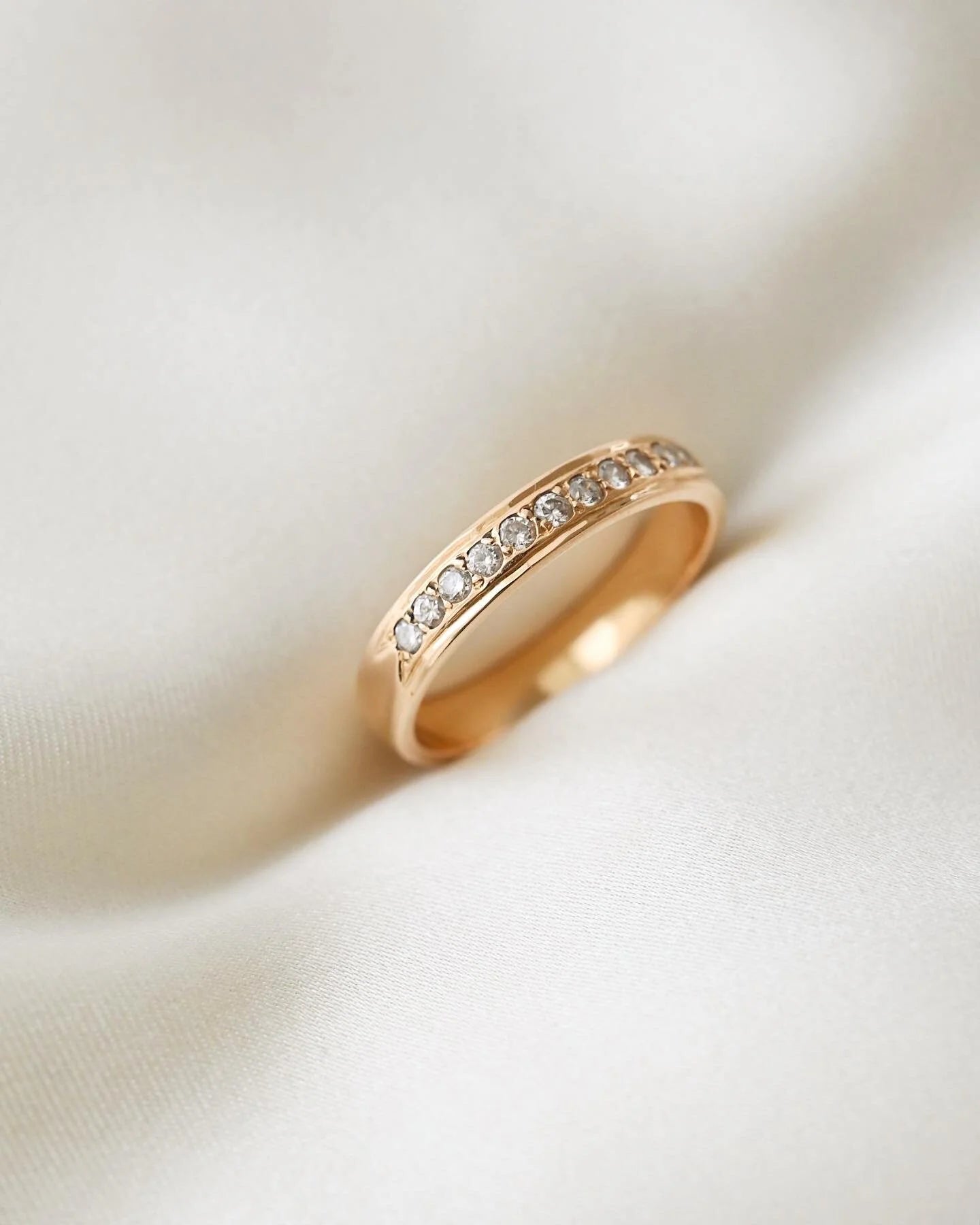 Antique Swedish Diamond Band 18K Gold