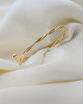 Sublime Danish Twisted Vintage Bangle 18K Gold