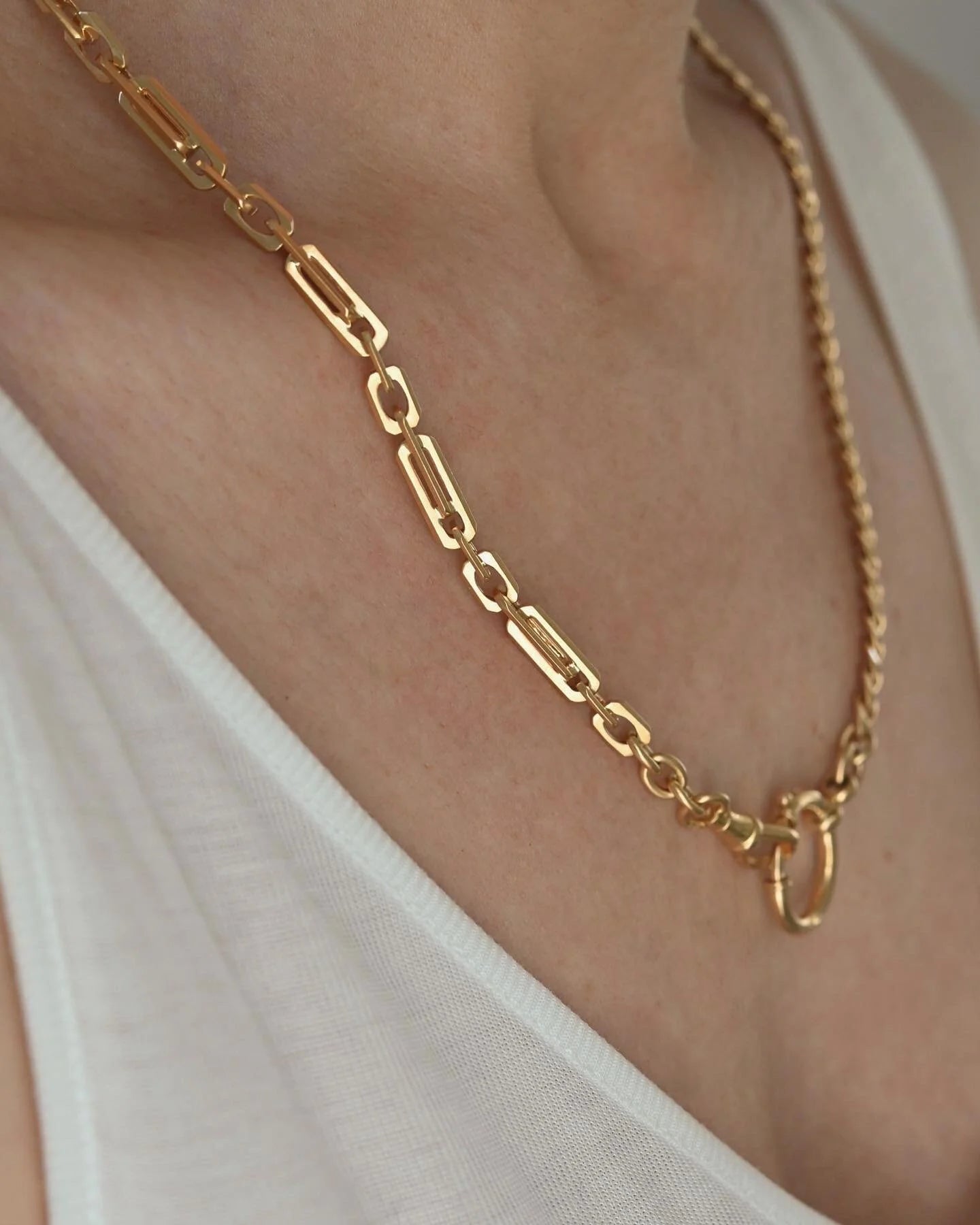 Sublime Antique Swedish Fancy Link Watch Chain 18K Gold