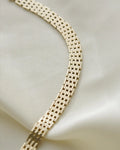 Stunning Danish Vintage Brick Link Bracelet 14K Gold