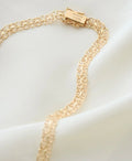 Beautiful Swedish Vintage X Link Necklace 18K Gold