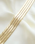 Super Heavy Sublime 52 Grams Danish Link Bracelet 14K Gold 1960s