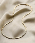 Rare Width Brick Link Chain 14K Gold 1960s