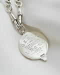 Antique English Silver Watch Chain Necklace 1912