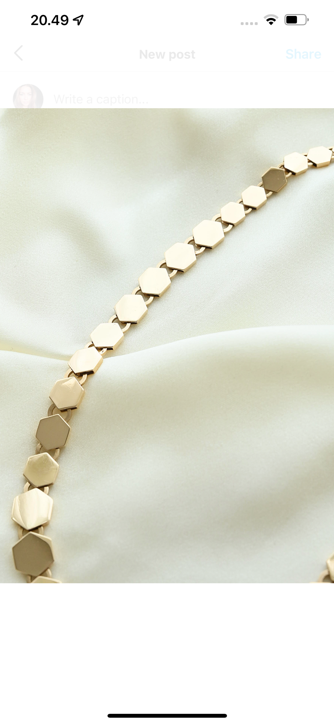 Big Stunning Danish Vintage Necklace 14K Gold 1960