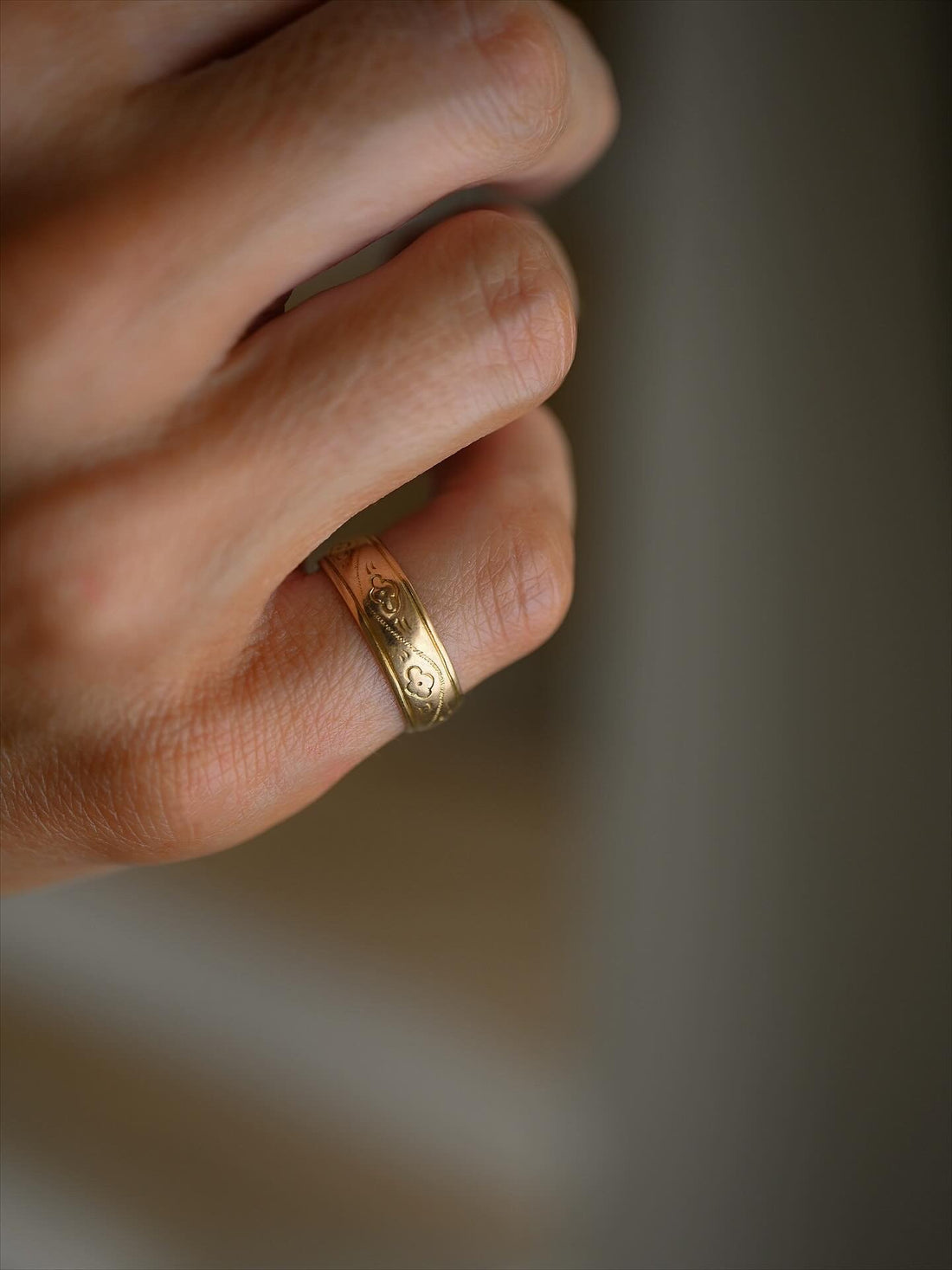 Sweetest Vintage Garden Ring 18K Gold Sweden