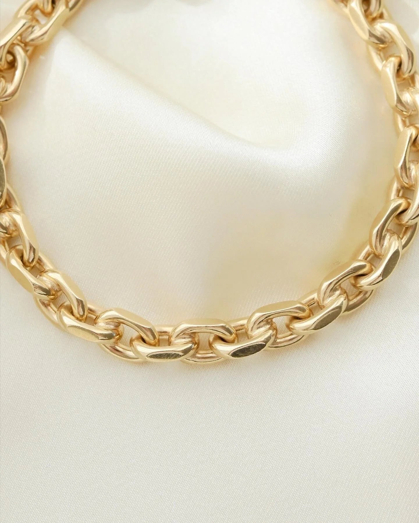Classic Chunky Monkey Vintage Anchor Bracelet 14K Gold