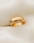 From Personal Collection Champagne Colored Antique Old Cut Diamond Ring 18K Gold 1900s