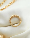 Braided Twist Ring Swedish Vintage 18K Gold