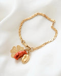 Special Antique Swedish Watch Chain Bracelet w Full Hallamarks 18K Gold 1885