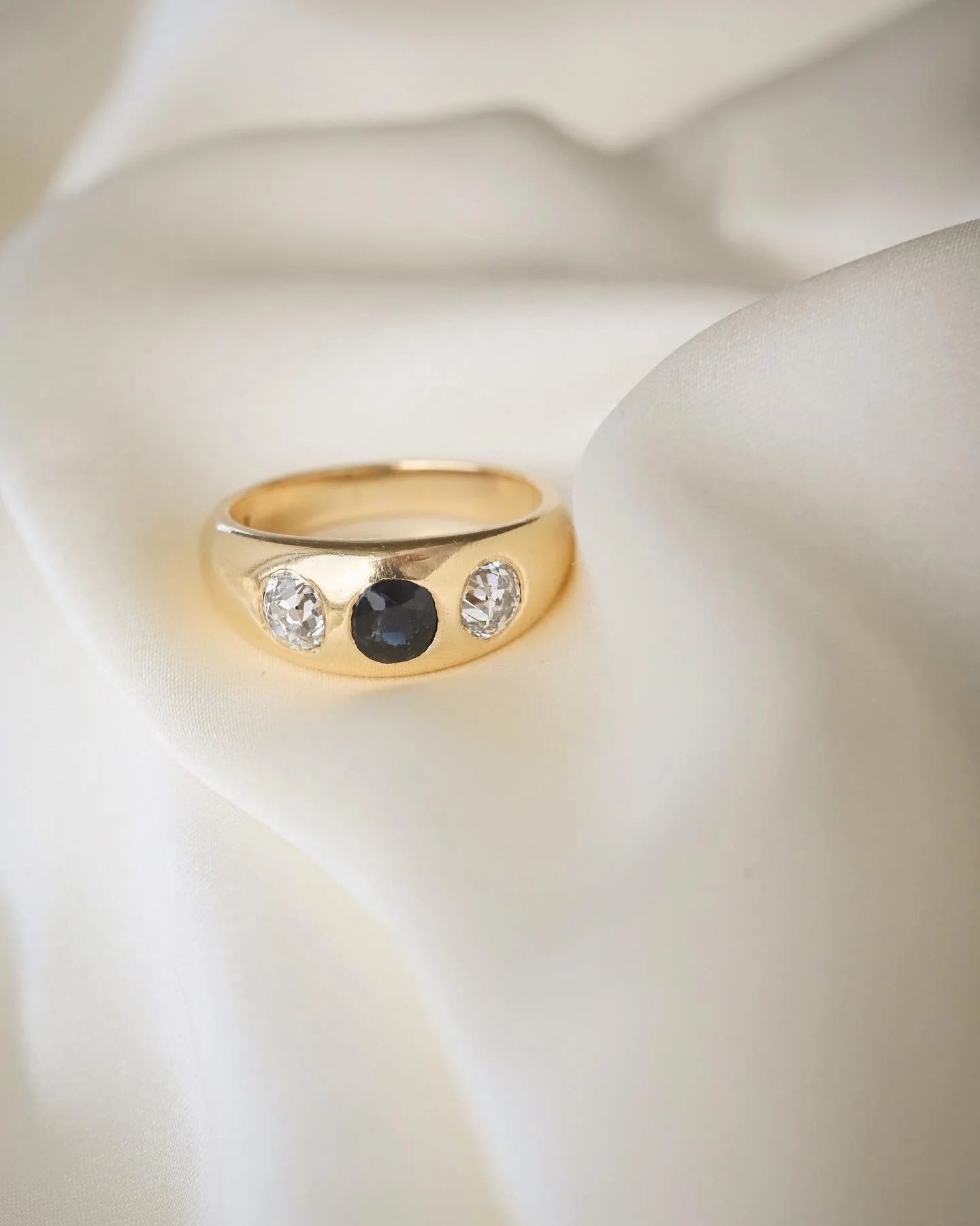 The Best Antique Danish 1.20 Carats Old Cut Diamond Ring 14K Gold