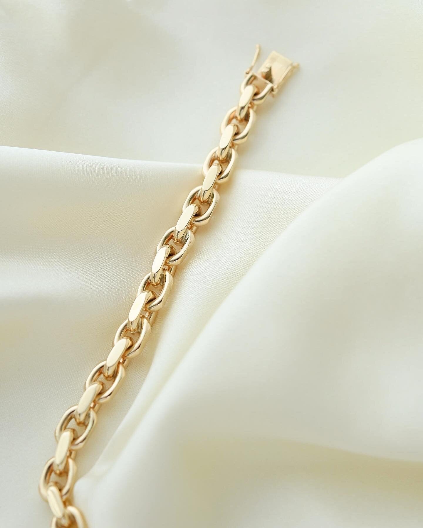 Perfect Danish Vintage Dream Link Bracelet 14K Gold