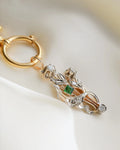 Antique Converted Giardinetti w Diamonds and Paste 14K Gold and Silver