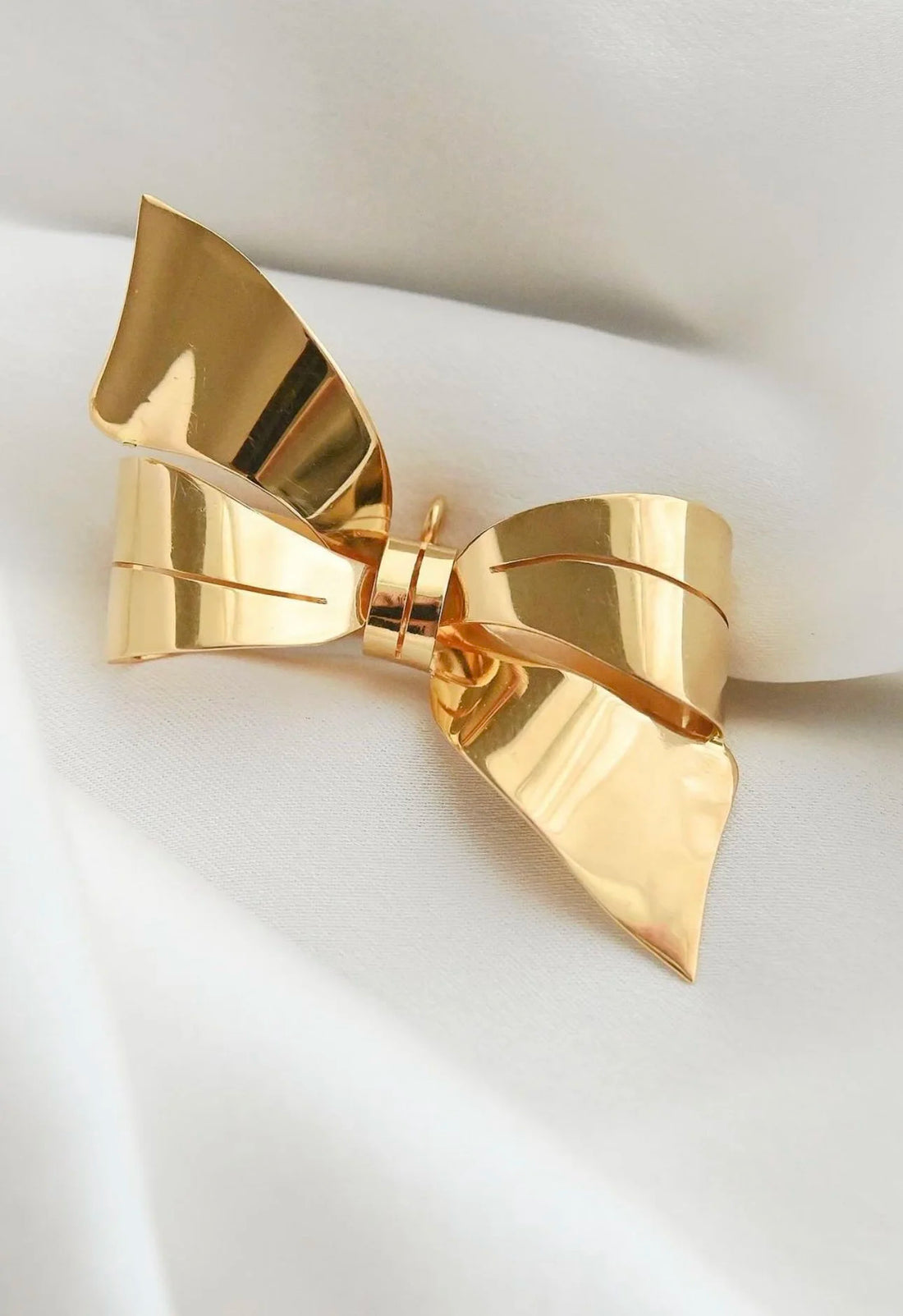 Cutest BIG Bow Pendant / Brooch Ever 18K Gold 1966