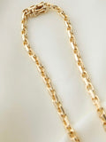 Head Turned Anchor Link Necklace Danish Vintage 14K Gold 1970