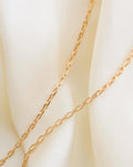 Skinny Baby Biker Link Chain 18K Gold 1945