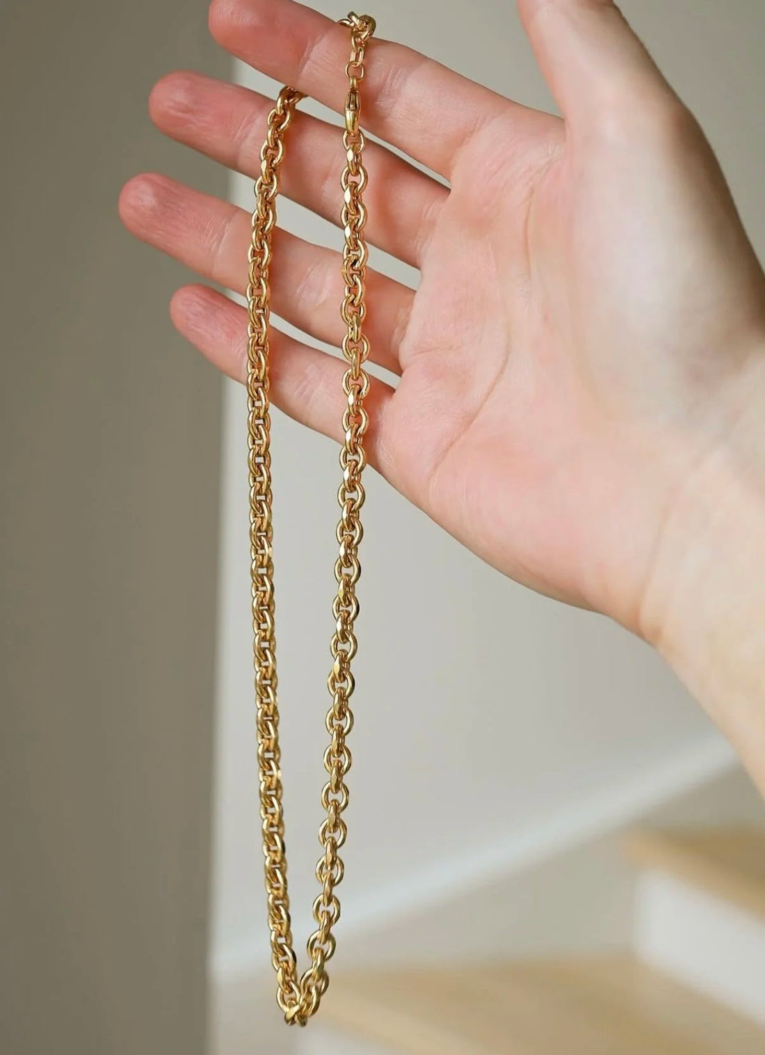 Incredible Italian Vintage Anchor Link Chain 18K Gold