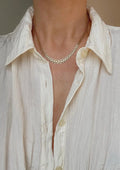 Stunning Weighty X Link Necklace 18K Gold 1970s