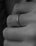 Sweet Old Stacking Band w Diamonds 18K Gold 1960 Sweden
