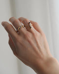 Antique Toi et Moi Ring By Holger Fischer 14K Gold 1930s