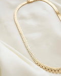 Amazing Radiant Brick Link Necklace 14K Gold 1960