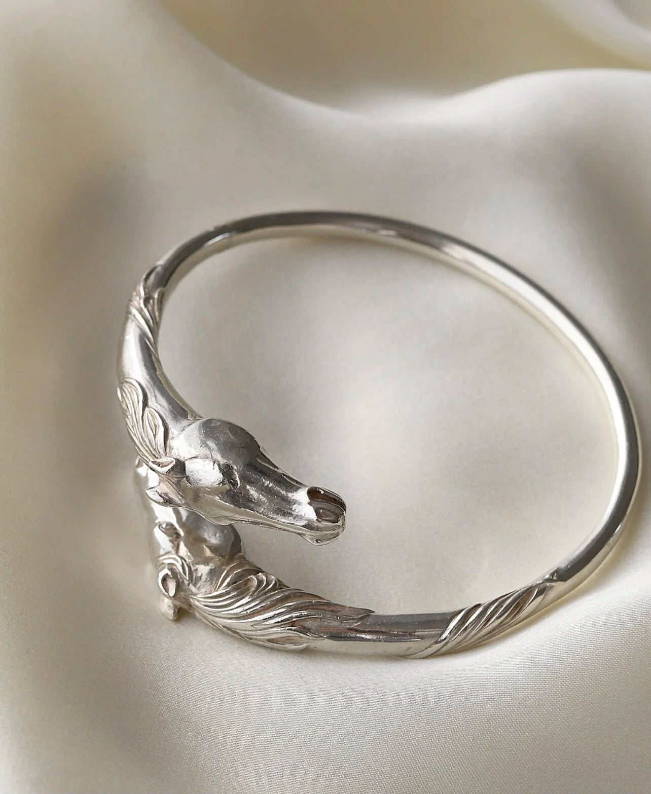 French Sterling Silver Horse Bracelet By Arthus Bertrand &amp; Cie 1940s