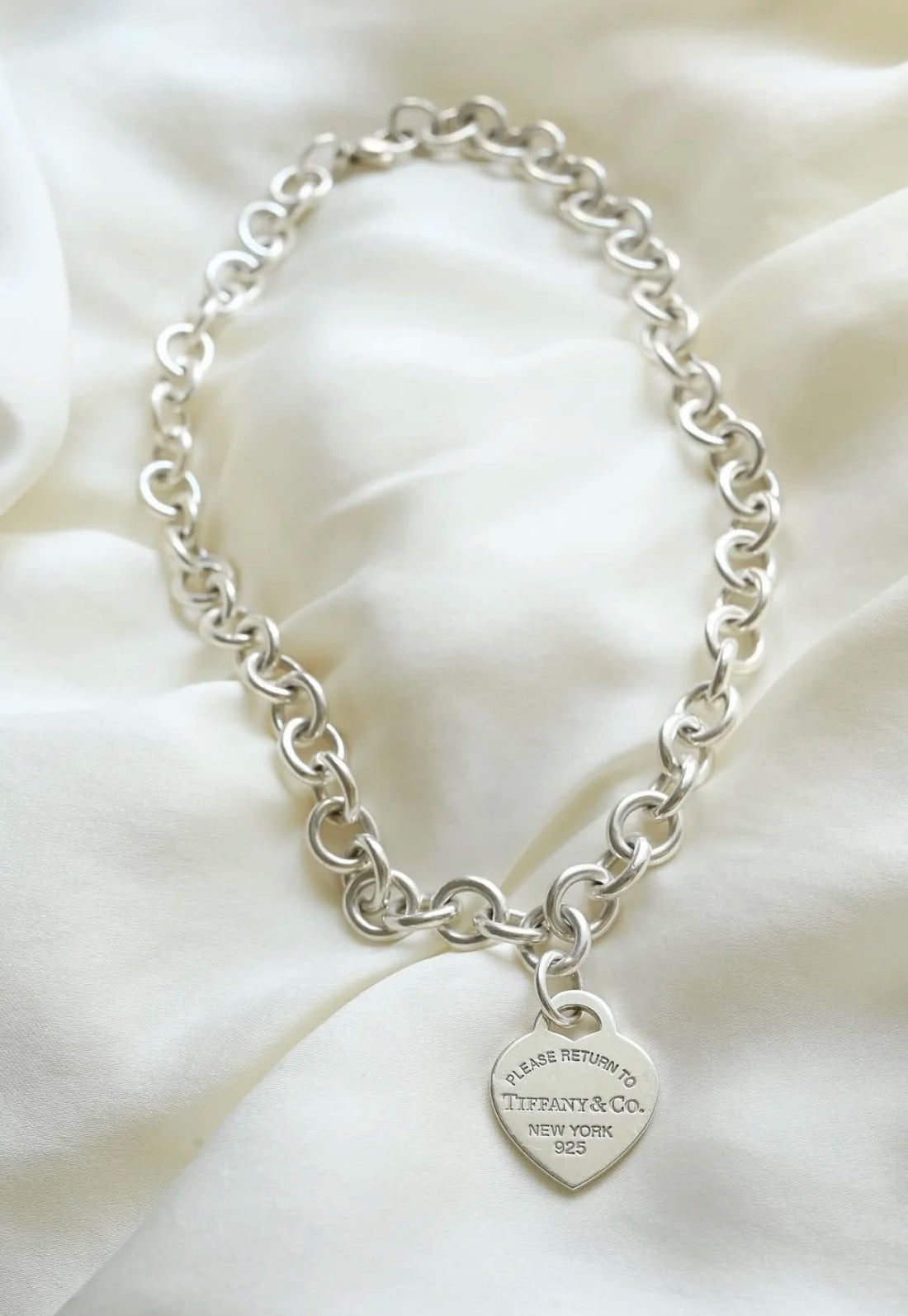 The Iconic Vintage Heart Tag Necklace Tiffany & Co. Sterling Silver