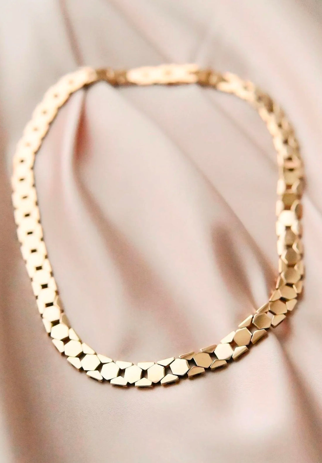 Magnificent Rare 37 Grams Danish Mid Century Necklace 14K Gold