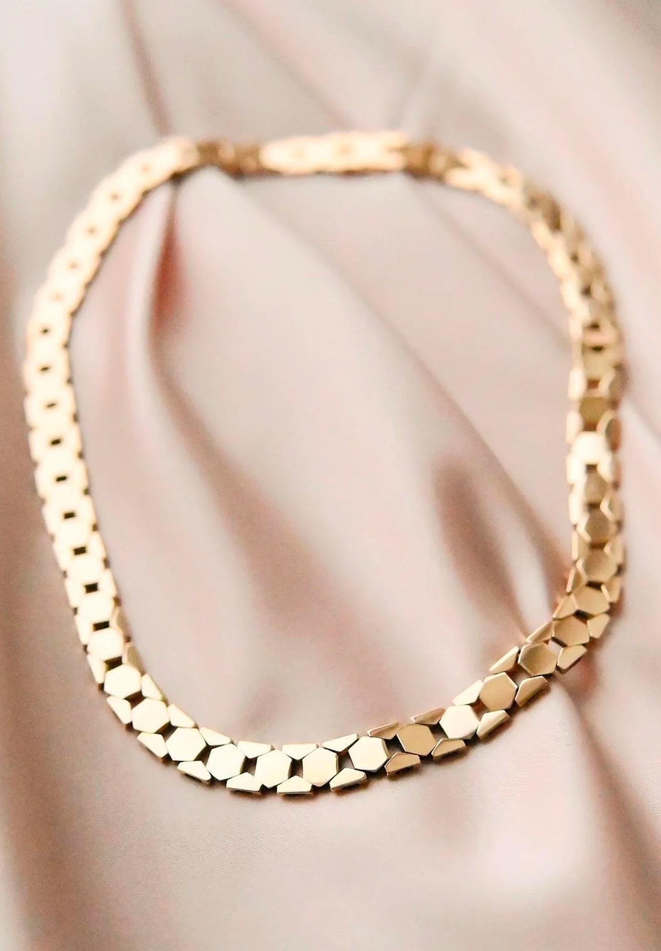 Magnificent Rare 37 Grams Danish Mid Century Necklace 14K Gold
