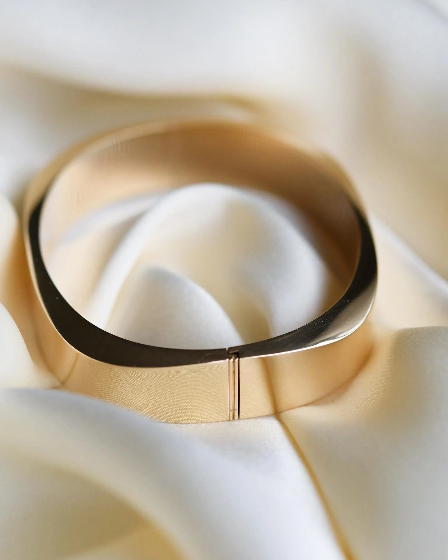 Smaller Sized Vintage Dream Bracelet w Angled Edges 14K Gold