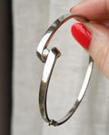 Elegant Bangle w Floating Diamond 0.35 carats 14K White Gold
