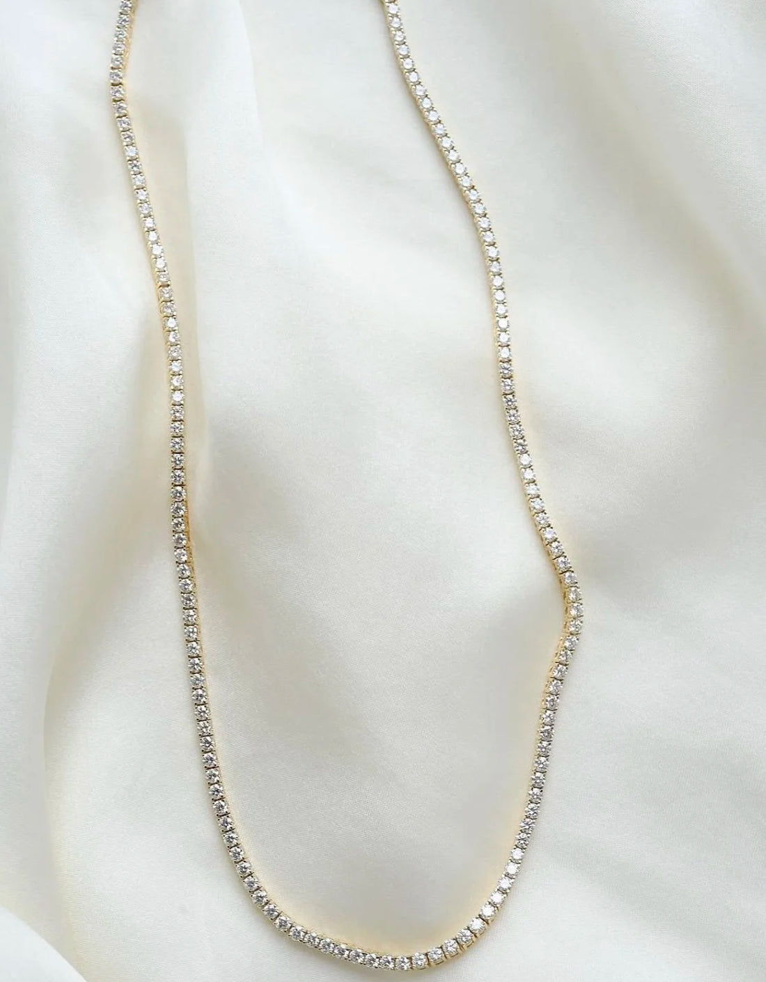 Once in a Lifetime Dream Tennis Necklace Natural Diamond 8.0 Carats 18K Gold