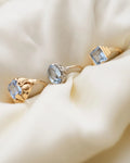 Beautiful Old Baby Blue Spinel Rings 18K Gold 1920-1950