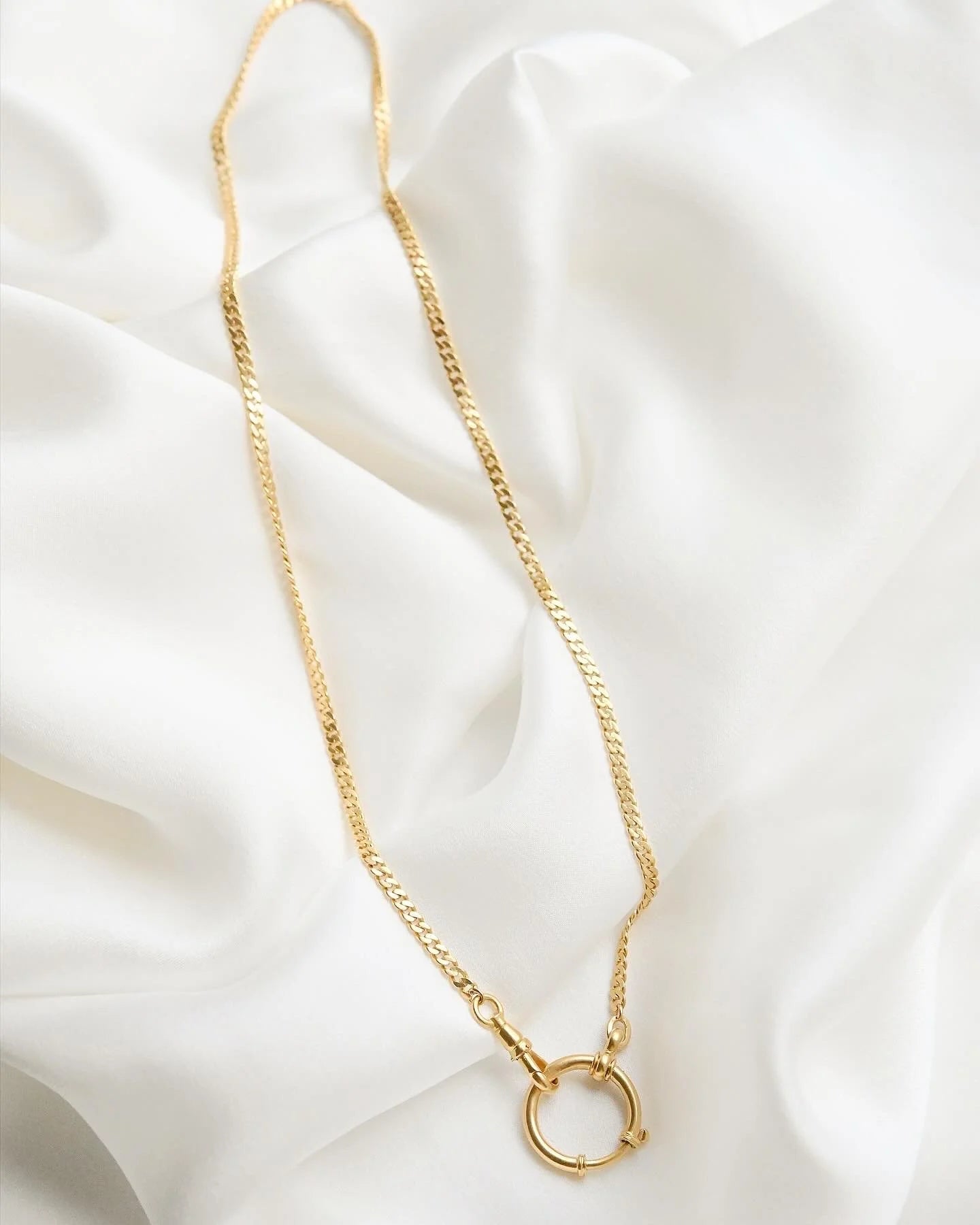 Rare 18.5 Inches Antique Curb Watch Chain 18K Gold 1910