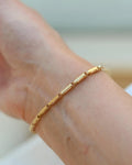 Glowing Antique Chain Bracelet 7.25 Inches 18K Gold 1920s