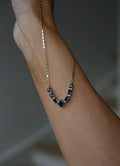 Stunning Sapphire x Diamond Necklace 18K Gold
