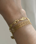 Glowing Swedish X Link Bracelet 18K Gold 1962