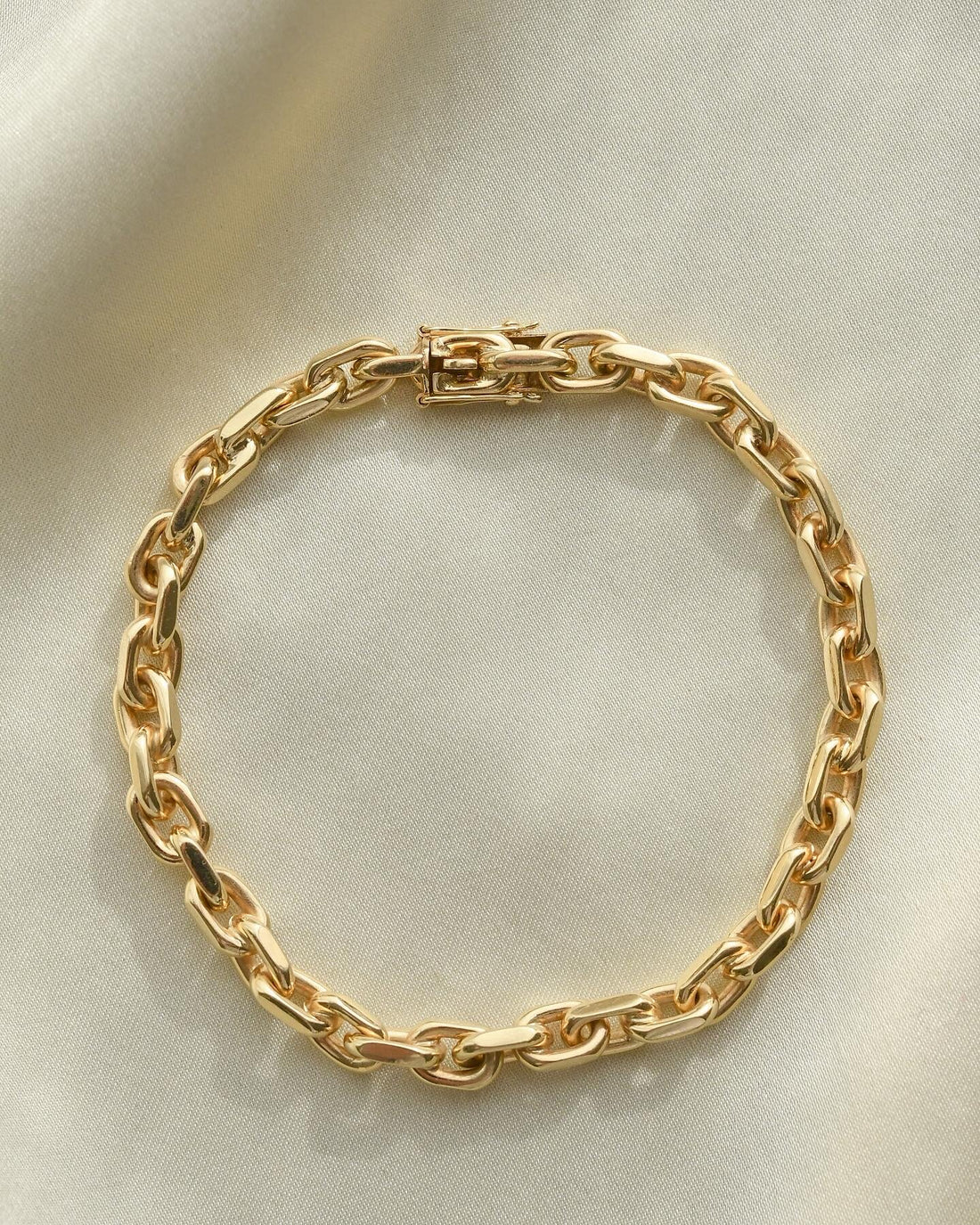 Glowing Vintage Anchor Link Bracelet 20 Grams 14K Gold