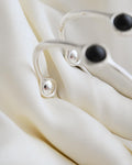Amazing Georg Jensen Vintage Bangles with Black Agate Sterling Silver