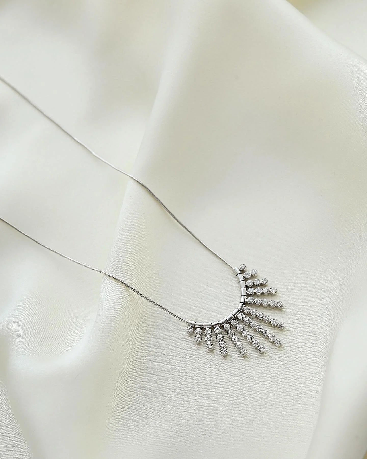 Gorg Italian Vintage Diamond Necklace 14K Gold