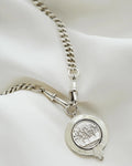 Antique English Silver Watch Chain Necklace 1912