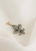 Amazing French Antique Late 1800s/ Early 1900s Diamond Pendant 18K Gold x Silver