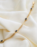 Amazing Star Sapphire Cabochon Vintage Curb Bracelet 18K Gold