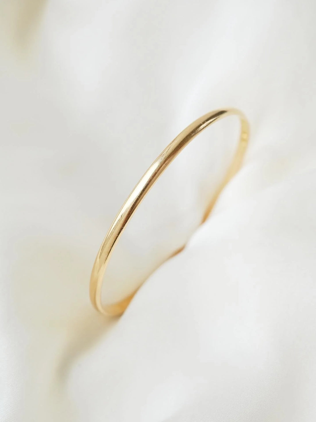 Eternally Elegant Classic Vintage Bangle Solid 18K Gold Sweden 1970